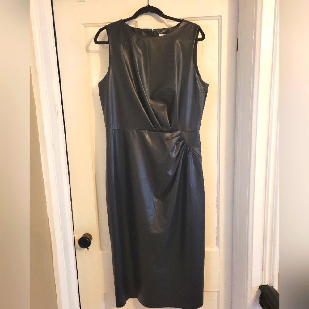 🔥 Sale 🔥  Calvin Klein Leather midi dress.